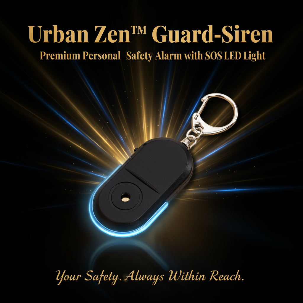 Personal Safety Alarm Keychain  Loud Emergency Siren With Led Light