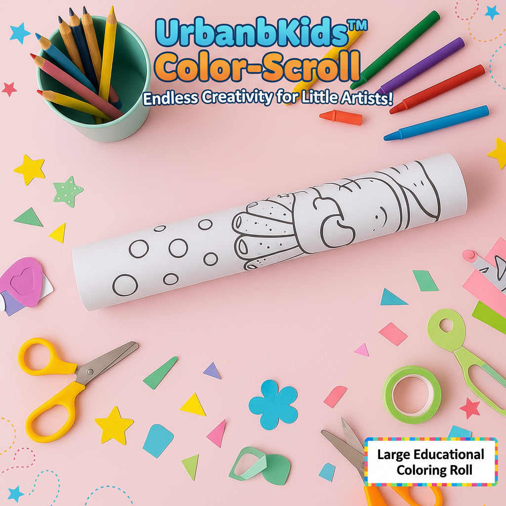 Fun And Educational Coloring Roll (1 Pc)