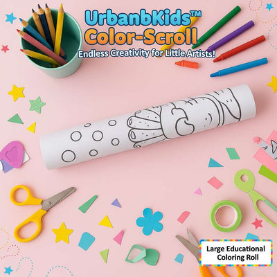 UrbanbKids™ Color-Scroll – Large Fun & Educational Coloring Roll