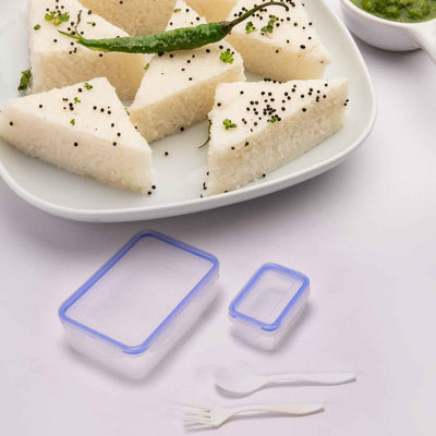 Multipurpose Air Tight 4 Side Lock Food Grade Lunch Box With Small Square Container - Mr Urban Choices
