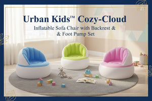 Urban Kids™ Cozy-Cloud – Inflatable Sofa Chair with Backrest & Foot Pump Set - Mr Urban Choices