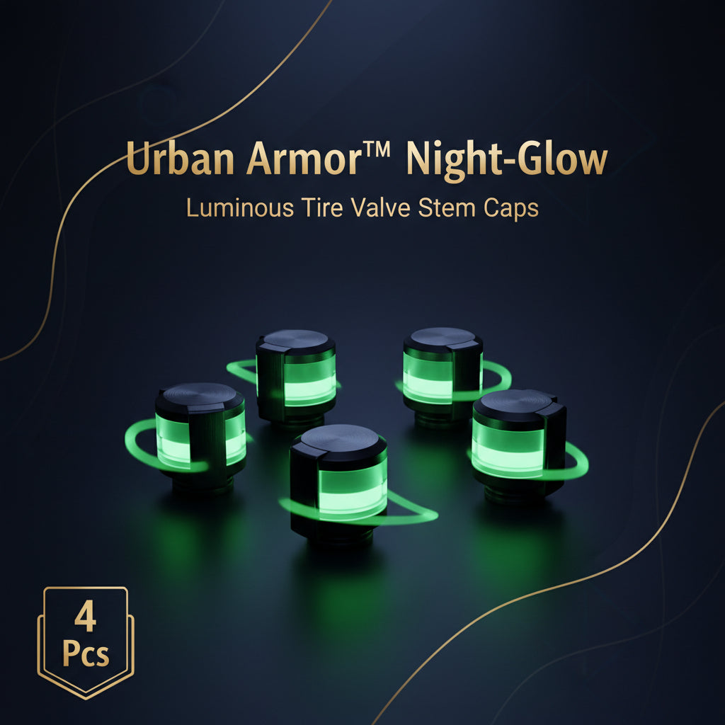 0547 Tyre Valve Caps Luminous Glow Car Tire Air Stem Valve Cap Covers ( 4 Pcs )