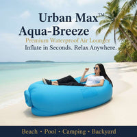 Urban Max™ Aqua-Breeze – Premium Waterproof Beach & Pool Air Lounger It is ideal for camping, beach trips, picnics, travel, garden relaxing, terrace use, and casual home loungi - Mr. Urban Choices