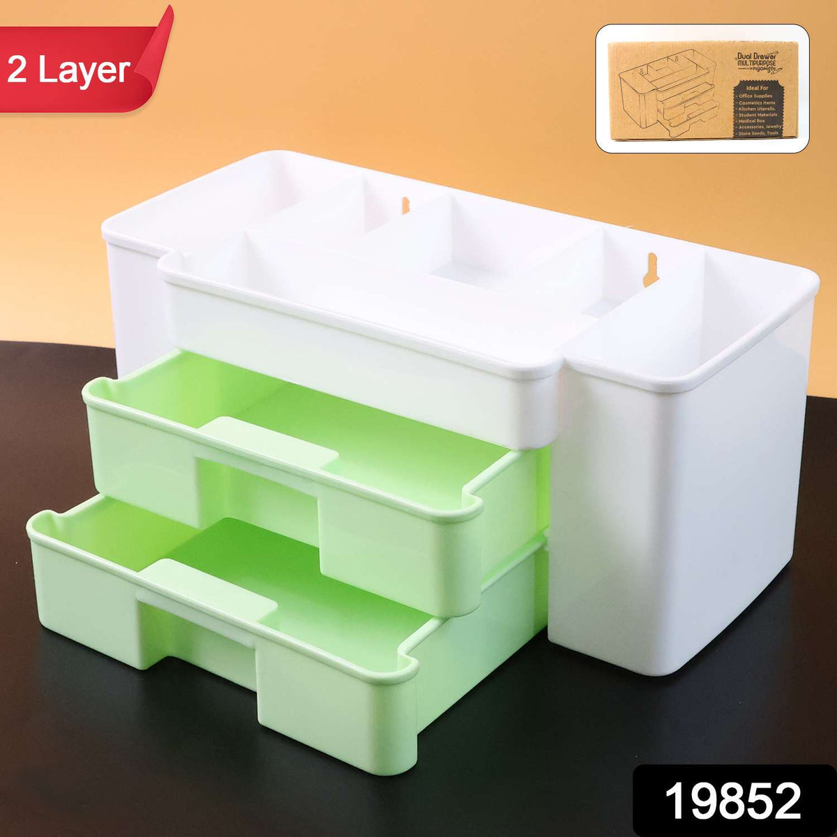 2-layer Desktop Storage Organizer - (1 Pc) - Mr Urban Choices
