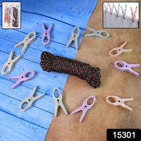 Urban Zen™ Breeze-Line – Heavy-Duty Cloth Drying Rope with 12 Built-in Clips - Mr Urban Choices