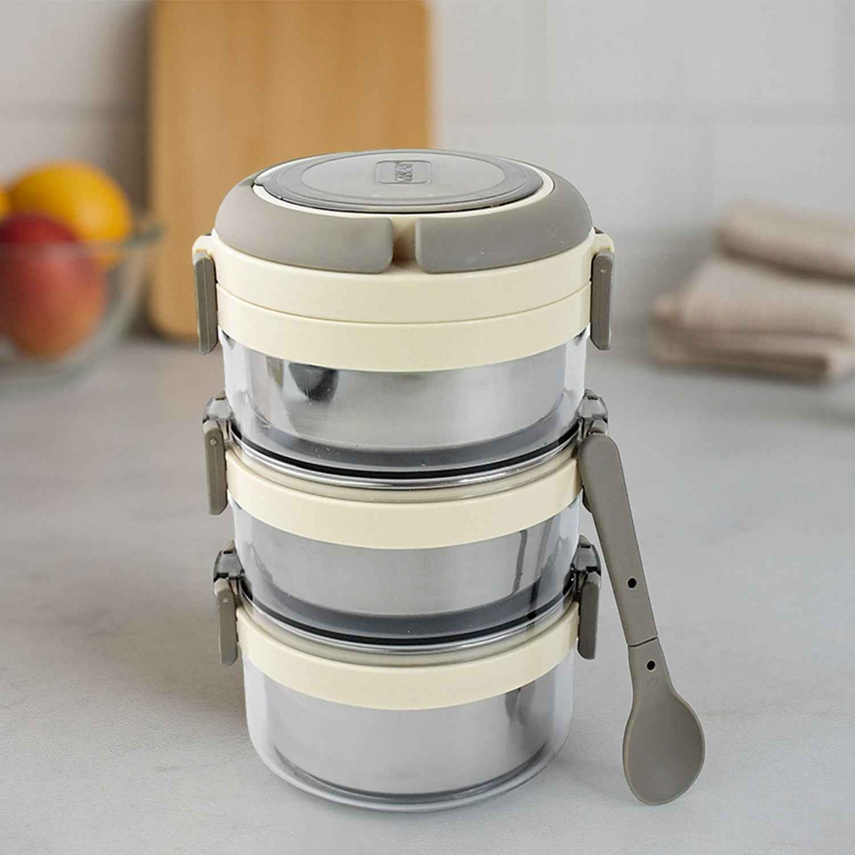 Triple Layer Stainless Steel Insulated Lunch Box Set - Mr Urban Choices