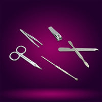 6729 Nail Scissors Professional Nail Clippers Kit Manicure Set 6 Pieces Top Grade Stainless Steel Grooming Kit For Travel Or Home Manicure Set (6 Pc Set)