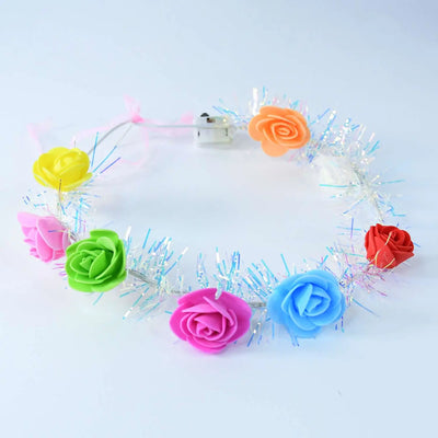 Led Flower Crown Headband  Multicolor Light-up (1 Pc)