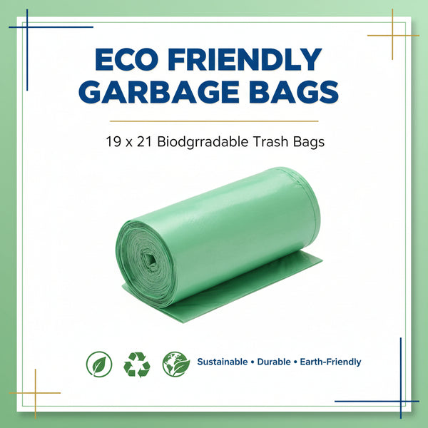 Eco Friendly Garbage trash Bags Rolls (19 X 21) (Green) - Mr. Urban Choices