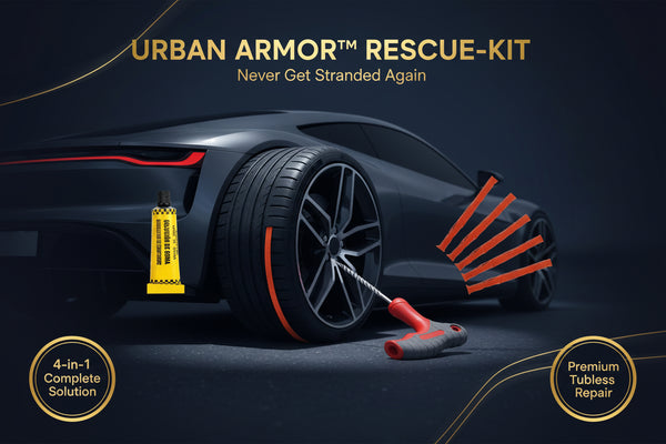 Urban Armor™ Rescue-Kit – 4-in-1 Premium Tubeless Tyre Puncture Repair Set