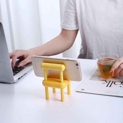 Mobile Phone Holder Mini Chair Cell Phone Stand Portable Smartphone Dock Cellphone Holder For Desktop Design Compatible With All Mobile Phones (1 Pc) - Mr Urban Choices