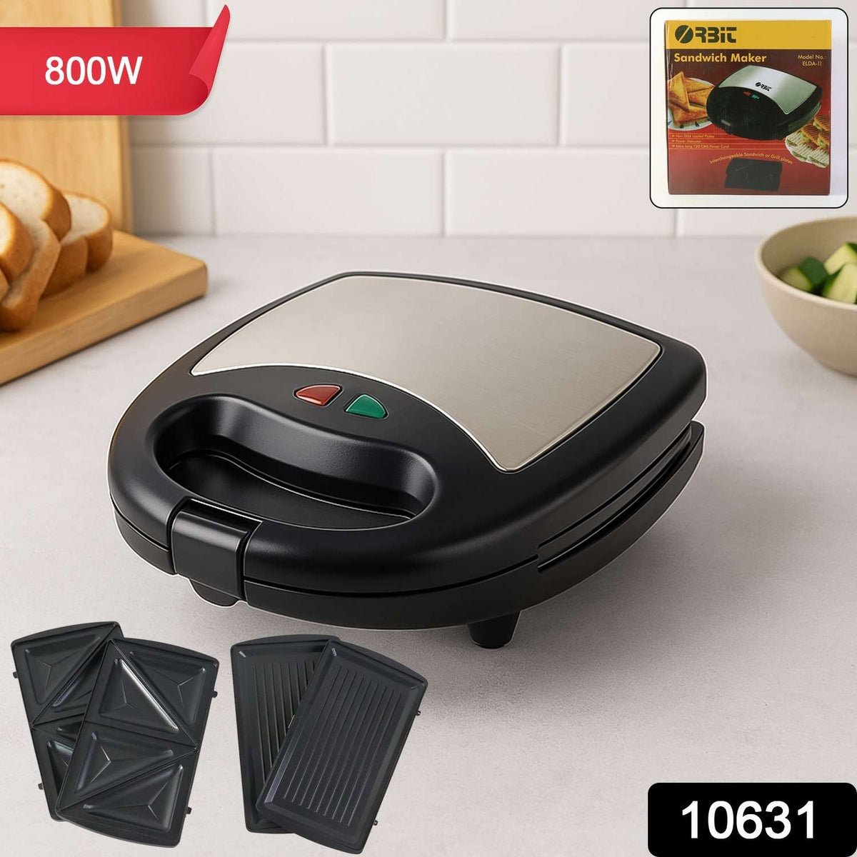 Urban Zen™ Multi-Grill Pro – 800W Sandwich Maker with Interchangeable Plates - Mr Urban Choices
