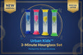 Urban Kids™ 3-Minute Hourglass Set – Vibrant Plastic Safety Timers for School & Home