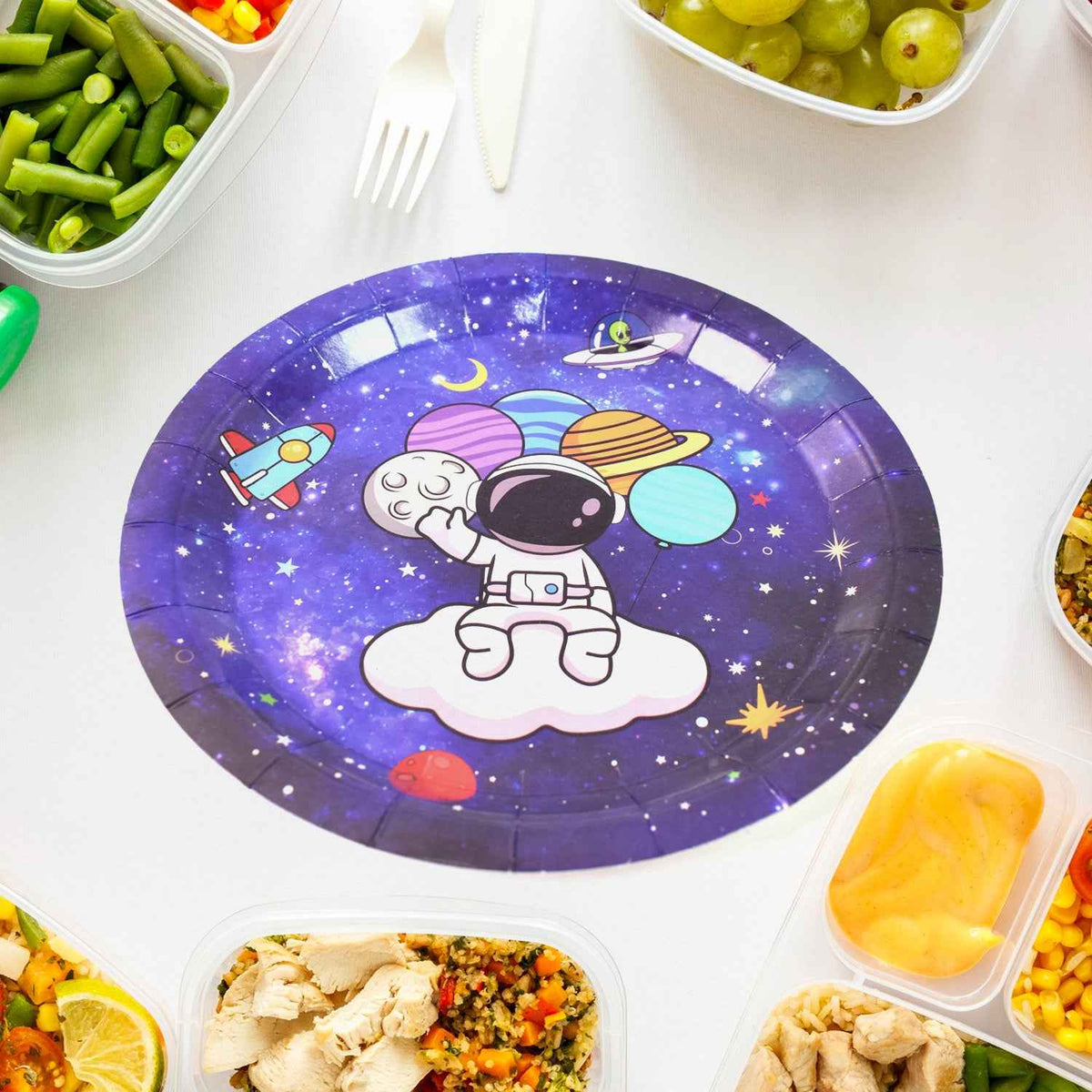 Round Plates Disposable Paper Plates Happy Birthday Gift (10 Pcs Set Mix Design) - Mr Urban Choices