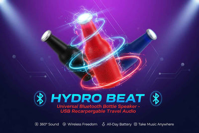 The Hydro Beat: Universal Bluetooth Bottle Speaker – USB Rechargeable Travel Audio - Mr Urban Choices
