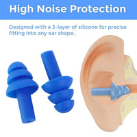 Reusable Silicone Swimming Ear Plugs - (Set)