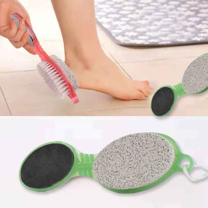 5 In 1 Pedicure Tool Pedicure Brush For Feet Foot Scrubber Foot File With Nail Cutter
