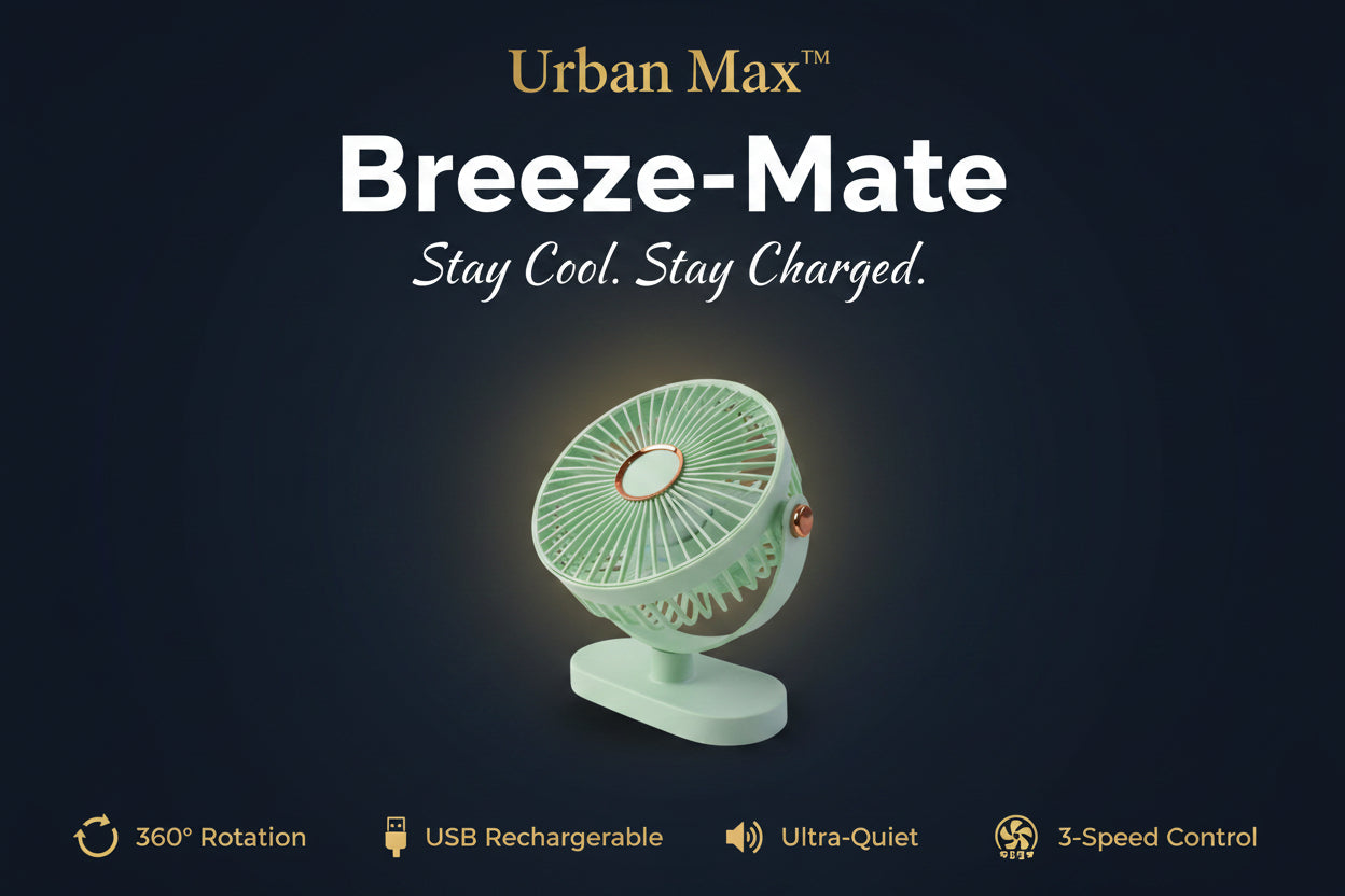 Portable Rechargeable Table Fan Compact Usb Desk Fan