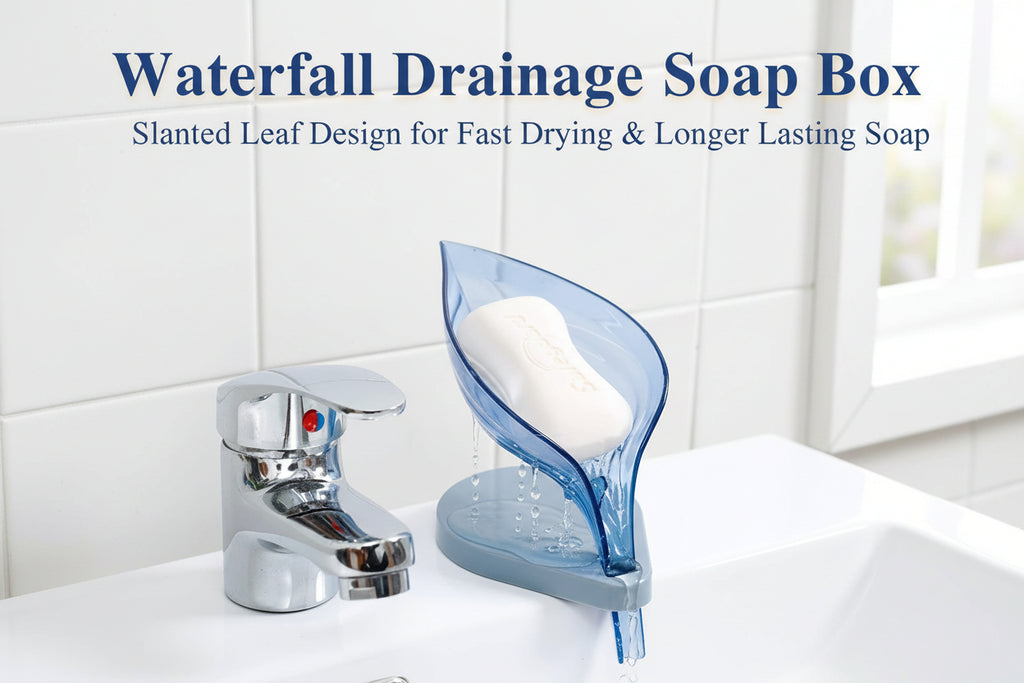 Leaf Shape Soap Box Self Draining Bathroom Soap Holder
