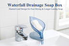Leaf Shape Soap Box Self Draining Bathroom Soap Holder