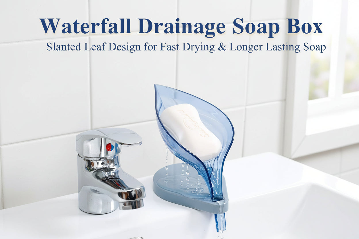 Leaf Shape Soap Box Self Draining Bathroom Soap Holder