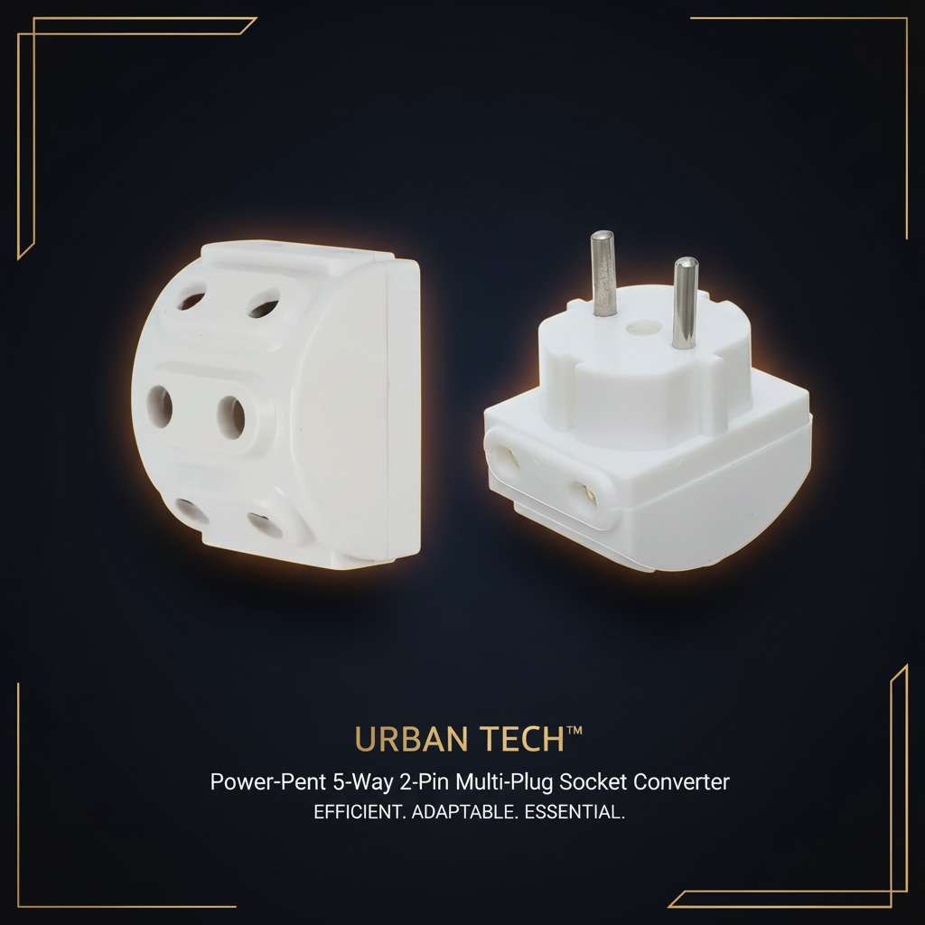 Urban Tech™ Power-Pent – 5-Way 2-Pin Multi-Plug Socket Converter - Mr Urban Choices
