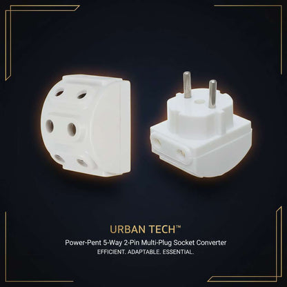 Urban Tech™ Power-Pent – 5-Way 2-Pin Multi-Plug Socket Converter - Mr Urban Choices