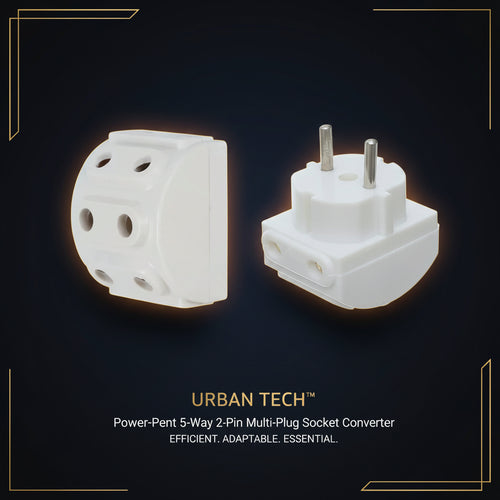 5-way 2 Pin Multi-plug Socket  Converter (1 Pc)