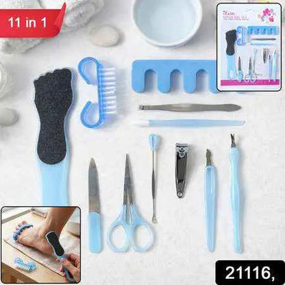 11 In 1 Manicure Pedicure Grooming Kit Nail Care Set (1 Set)