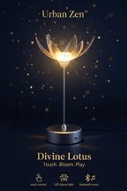13074 Lotus Flower Lamp With Music Touch Open And Close Usb Rechargeable (1 Pc)