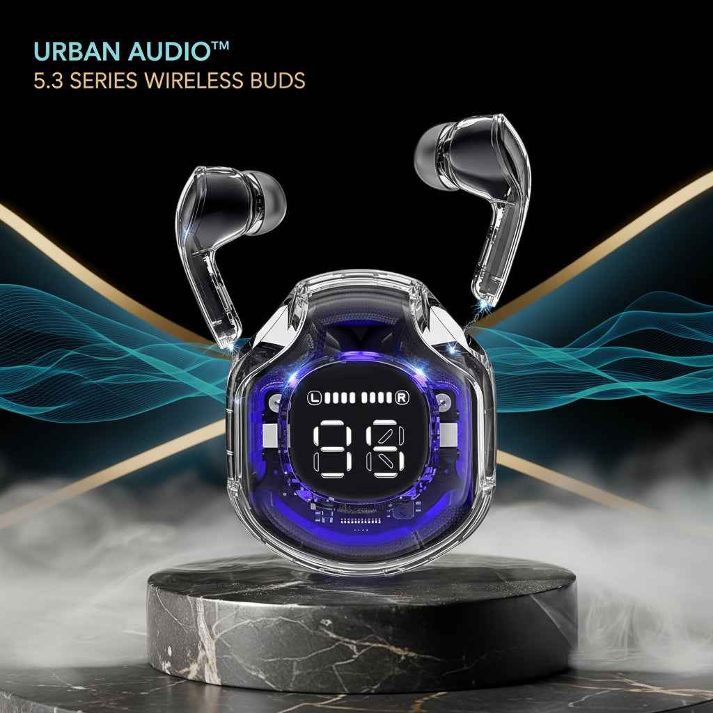 Urban Audio™ 5.3 Series Wireless Buds – 200mAh Rechargeable TWS with Built-in Mic - Mr Urban Choices