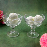 Glass Footed Dessert Bowl Ice Cream Cup (2 Pcs Set) - Mr Urban Choices