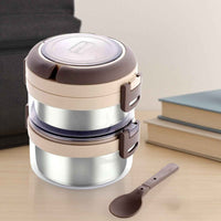 2 Double Layer Stainless Steel Insulated Lunch Box Set - Mr Urban Choices