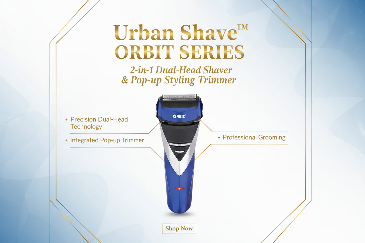 Orbit Rechargeable Electric Foil Shaver 2 Head Shaver With Pop Up Trimmer (1 Pc)