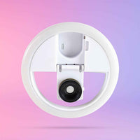 Urban Glow™ Mini Selfie Ring – Universal 3-Mode LED Clip Light for Perfect Selfies - Mr Urban Choices