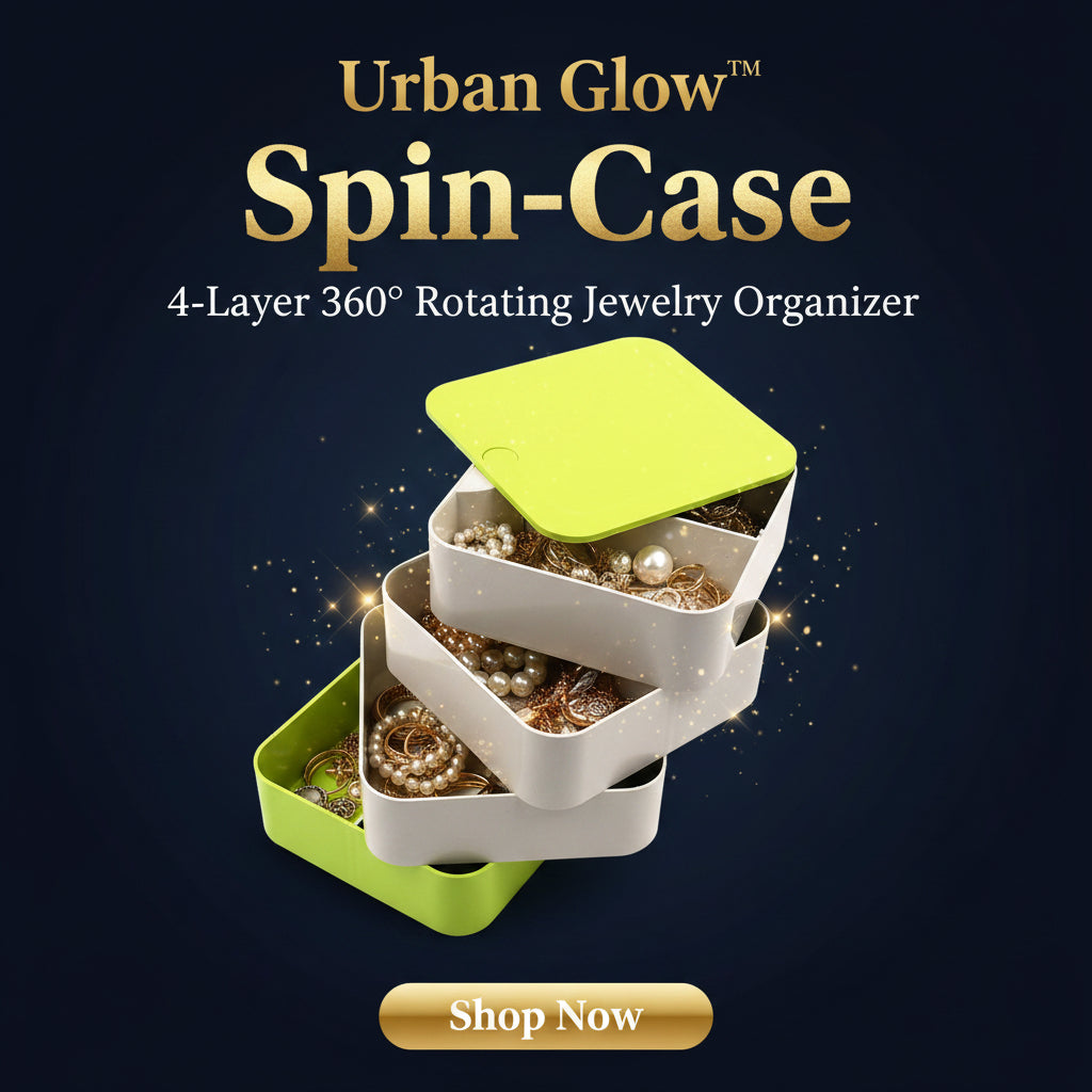 4700 4 Layers Jewelry Box 360 Degree Rotating Jewelry Box Jewelry And Earring Organizer Box Accessory Storage Box