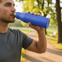 Classic Stainless Steel Water Bottle Blue Color (1000 Ml 1 Piece) - Mr Urban Choices