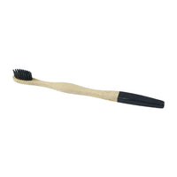Natural Bamboo Toothbrush With Soft Charcoal Bristles (1 Pc)
