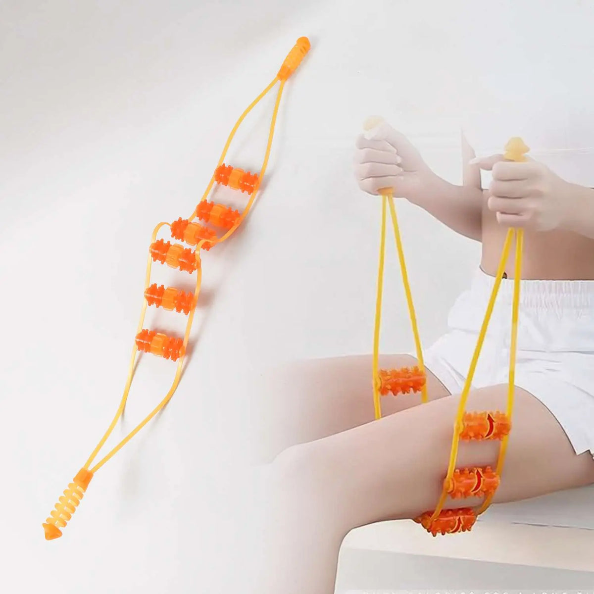 Handheld Back Massage Roller Rope (1 Pc)