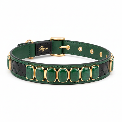Bijou Collar Black & Green