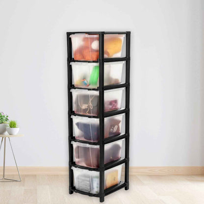 6-layer Modular Plastic Drawer Storage Cabinet - Mr Urban Choices
