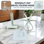 4644 360 Rotating Folding Hook Self-adhesive Waterproof Wall Mounted Hook