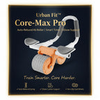 6055 Automatic Rebound Abdominal Wheel Ab Roller Wheel With Timer Elbow Support For Beginners Exercise Double Wheel With Knee Mat Holder For Body Fitness Strength Training Home Gym