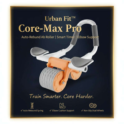 Urban Fit™ Core-Max Pro – Auto-Rebound Ab Roller with Smart Timer & Elbow Support