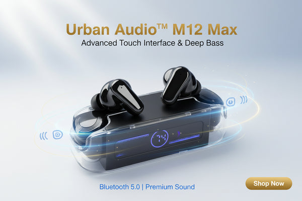 Urban Audio™ M12 Max Bluetooth 5.0 Earphones – Advanced Touch Interface & Deep Bass