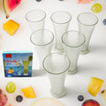8219 High Quality Faluda Ice Cream Juicer And Water Glasses Set Of 6 Transparent Drinking Water Glasses Stylish Glasses For Faluda Water Juice Glass Set Of 6 Pcs (300 Ml Approx)