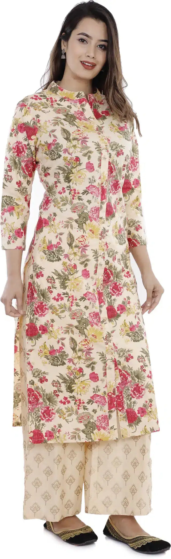 Pure Cotton Kurti for Women (Cream, S) - Mr Urban Choices
