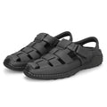 Men's PU Fisherman Black Sandals