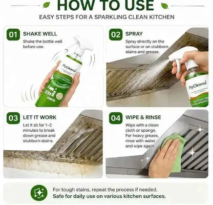 Multi Surface Kitchen Cleaner and Heavy Duty Grease & Oil Stain Remover(Pack of 2)