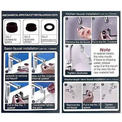 2 Mode Splash Filter Kitchen Tap Extended Faucet